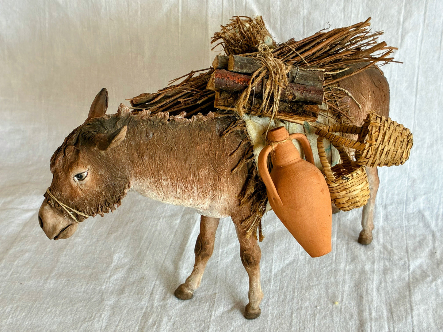 Esel stehend mit Gepäck 30 cm