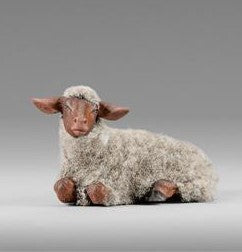 Schaf liegend mit Wolle Heide Nr. W36104