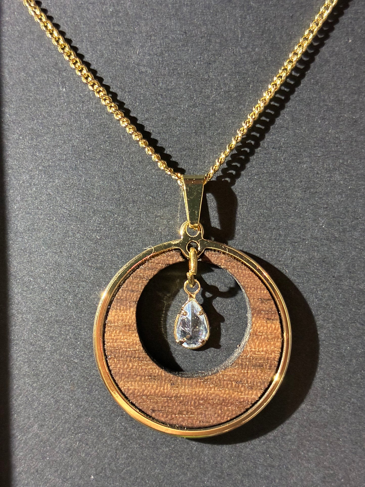 Walnuss Goldenes Auge Halskette