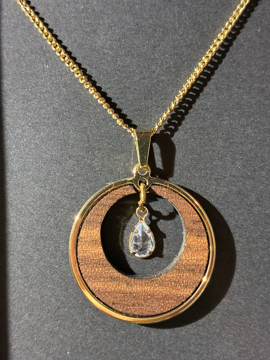 Walnuss Goldenes Auge Halskette