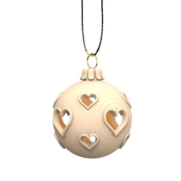 Weihnachtskugel Herz hohl