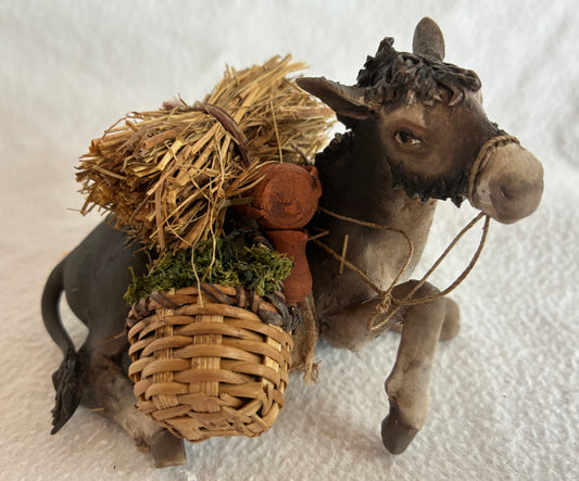 Esel liegend 13 cm