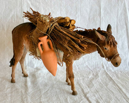 Esel stehend mit Gepäck 30 cm