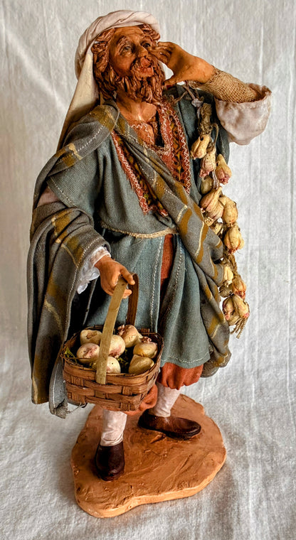 Knoblauch- und Chiliverkäufer 18 cm Particolare