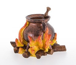 Feuerstelle mit Kupferkessel