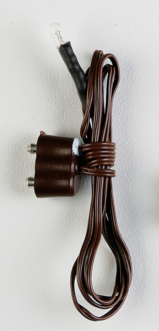 LED-Lämpchen mit Fassung, Kabel, Stecker und Stegfassung 3,5 Volt E10, Krippenbeleuchtung